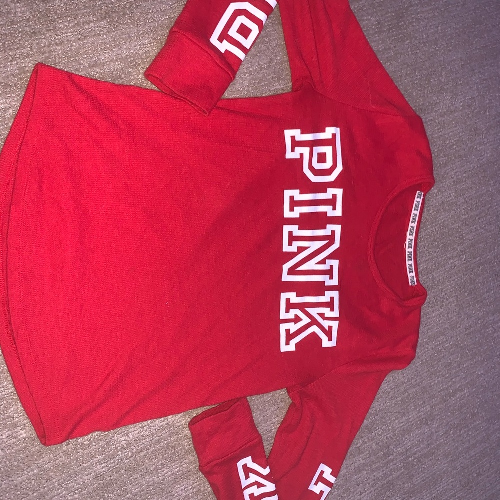 Pink fitted long sleeve